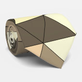 Stijlvol ontwerp van Sepia Brown & Black Pattern Stropdas (Opgerold)