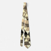 Stijlvol ontwerp van Sepia Brown & Black Pattern Stropdas (Achterkant)