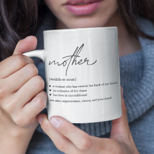 Stijlvol op maat gemaakt cadeau met definitie van koffiemok