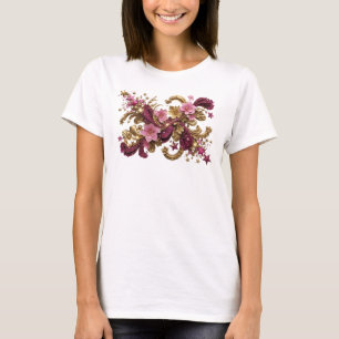 Stijlvol Oranje ABSTRACTE KUNST Artistiek Motief T-shirt