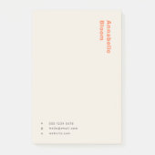 Stijlvol Oranje minimaal modern Post-it® Notes (Voorkant)