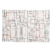 Stijlvol Oranje zwart patroon Kussensloop (Achterkant)