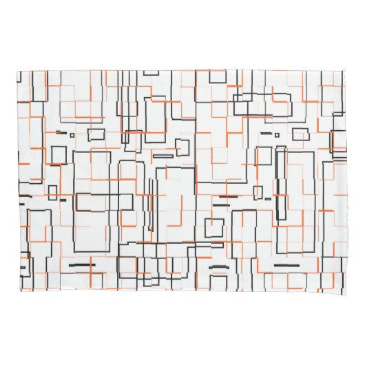 Stijlvol Oranje zwart patroon Kussensloop (Voorkant)