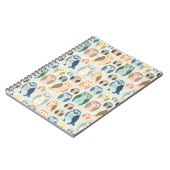 Stijlvol ovendematroon - complementaire kleuren notitieboek (Linkerzijde)