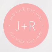 Stijlvol paar Monogram bewerkbare tekst waterdicht Labels (Design 2)