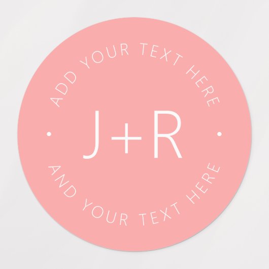 Stijlvol paar Monogram bewerkbare tekst waterdicht Labels (Design 1)