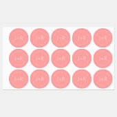 Stijlvol paar Monogram bewerkbare tekst waterdicht Labels (Vel)