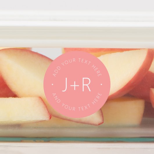 Stijlvol paar Monogram bewerkbare tekst waterdicht Labels (Aangebracht)