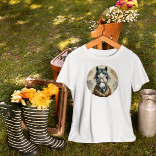 Stijlvol paard met bril – Grappige  kunst T-shirt