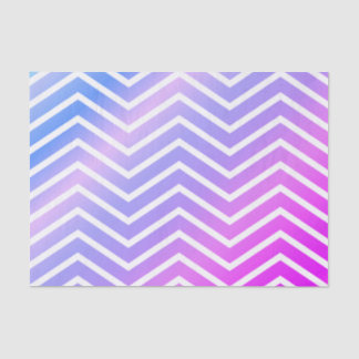 Stijlvol Paars blauw Ombre Chevron Tissuepapier