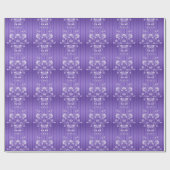 Stijlvol paars bloemen inpakpapier (Vlak)