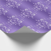 Stijlvol paars bloemen inpakpapier (Hoek)