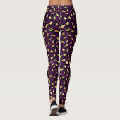 Stijlvol Paars en goudolieramp Leggings (Achterkant)