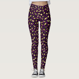 Stijlvol Paars en goudolieramp Leggings
