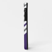 Stijlvol Paars en grijs Chevron Pattern Case-Mate iPhone Case (Achterkant/links)
