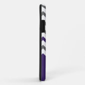 Stijlvol Paars en grijs Chevron Pattern Case-Mate iPhone Case (Achterkant/rechts)