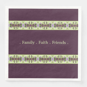 Stijlvol Paars Floral Servet