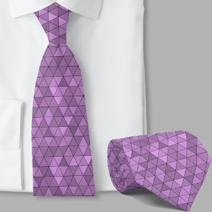 Stijlvol paars geometrisch modern patroon stropdas
