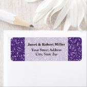 Stijlvol Paars glitter Etiket (Insitu)