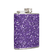 Stijlvol Paars glitter Heupfles (Rechts)