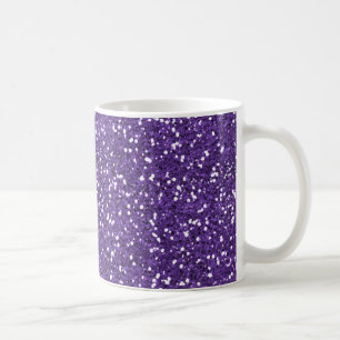 Stijlvol Paars glitter Koffiemok