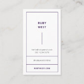 Stijlvol Paars Miniminiminum Dusky Visitekaartje (Voorkant)