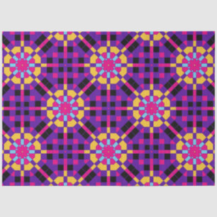 Stijlvol Paars mozaïekpatroon Tissuepapier