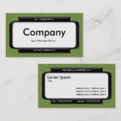 Stijlvol paneel - Groene reliëftextuur Visitekaartje (Voorkant / Achterkant)