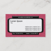 Stijlvol paneel - Rood reliëftextuur Visitekaartje (Achterkant)