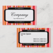 Stijlvol paneel (Script font) - Stripes 01 Visitekaartje (Voorkant / Achterkant)