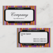 Stijlvol paneel (Script font) - Stripes 03 Visitekaartje (Voorkant / Achterkant)