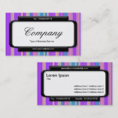 Stijlvol paneel (Script font) - Stripes 06 Visitekaartje (Voorkant / Achterkant)