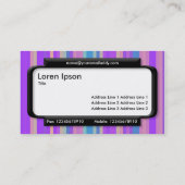 Stijlvol paneel (Script font) - Stripes 06 Visitekaartje (Achterkant)