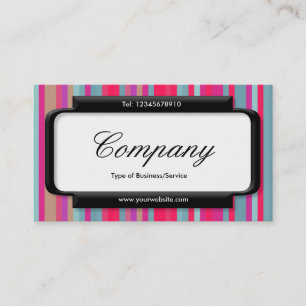 Stijlvol paneel (Script font) - Stripes 07 Visitekaartje