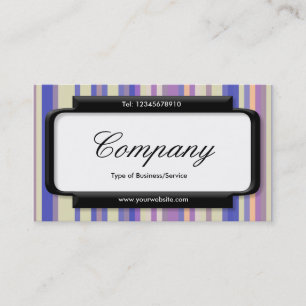 Stijlvol paneel (Script font) - Stripes 08 Visitekaartje