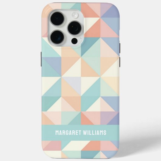 Stijlvol pastelkleuren geometrisch patroonontwerp Case-Mate iPhone case (Achterkant)