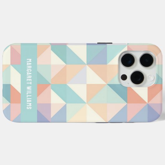 Stijlvol pastelkleuren geometrisch patroonontwerp Case-Mate iPhone case (Achterkant (horizontaal))