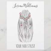 Stijlvol Pastelkleurig Haar Stylist Vlecht Kapsel Flyer (Voorkant)