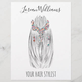 Stijlvol Pastelkleurig Haar Stylist Vlecht Kapsel  Flyer