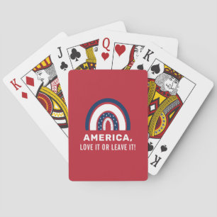 Stijlvol patriottische Amerikaanse regenboog USA 4 Pokerkaarten