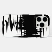 Stijlvol patroonontwerp in zwart-wit Case-Mate iPhone case (Achterkant (horizontaal))
