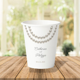 Stijlvol Pearl ketting Papieren Bekers