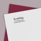 Stijlvol, penseelscript, naam en adres teruggeven zelfinktende stempel