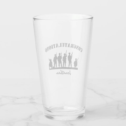 Stijlvol, persoonlijk leger dat uitkomt glas (Achterkant)