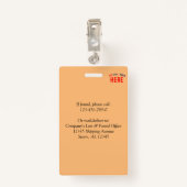 STIJLVOL  PERZIK SINAASAPPEL METALEN CLIP MERK BADGE (Achterkant met clip)