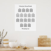 Stijlvol Poster van 17 Tabelweddenschappen (Keuken)