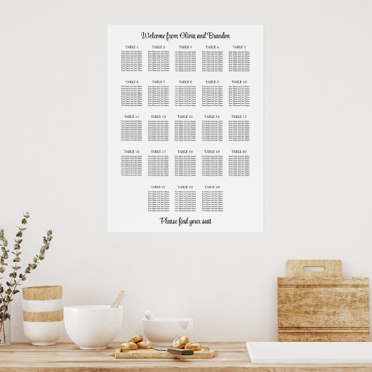 Stijlvol Poster voor 23 Tabelweddenschappen (Keuken)