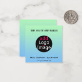 Stijlvol professioneel bedankt aangepaste verloop notitiekaartje (Voorkant / Achterkant in situ)