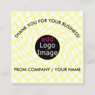 Stijlvol professioneel dank Aangepast gecheckt Informatiekaartje