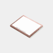 Stijlvol professioneel Roos Gold Copper Brusal Post-it® Notes (Schuin)